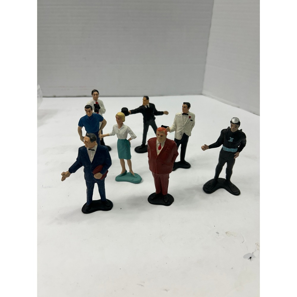 Vintage 1965 Gilbert James Bond 007 Figures Lot 8 Goldfinger Thunderball